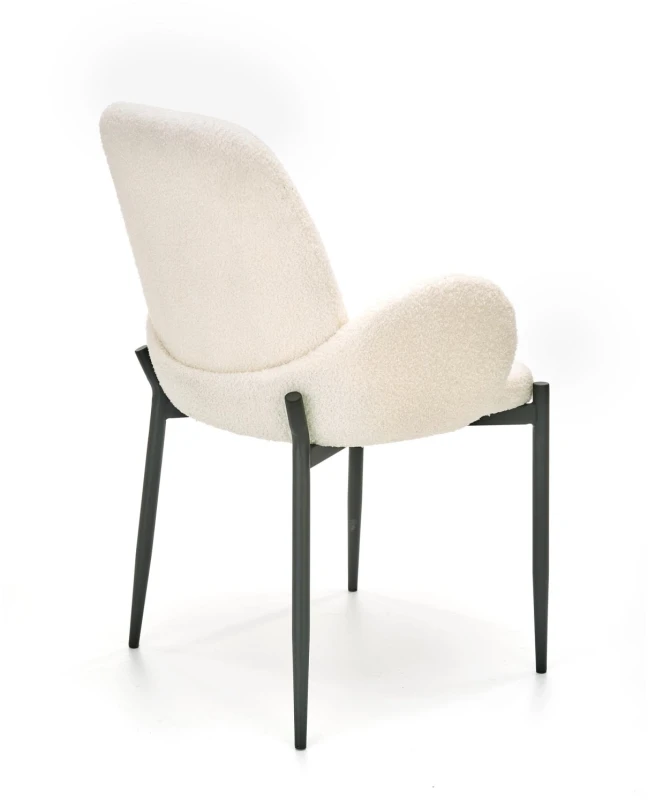 Krzesło K477 tapicerowane do jadalni kremowy/czarny