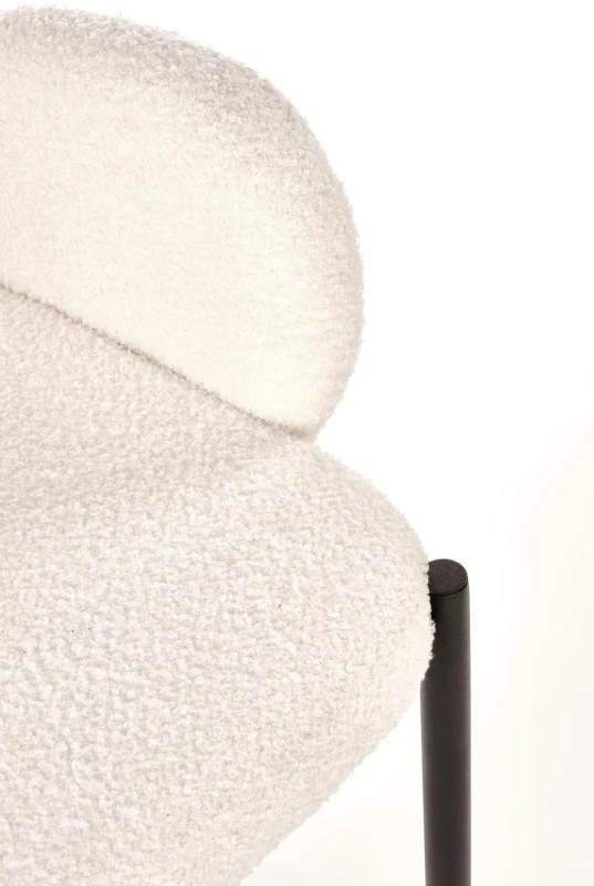 Krzesło K477 tapicerowane do jadalni kremowy/czarny