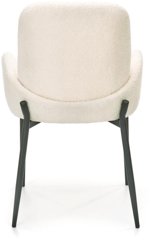 Krzesło K477 tapicerowane do jadalni kremowy/czarny