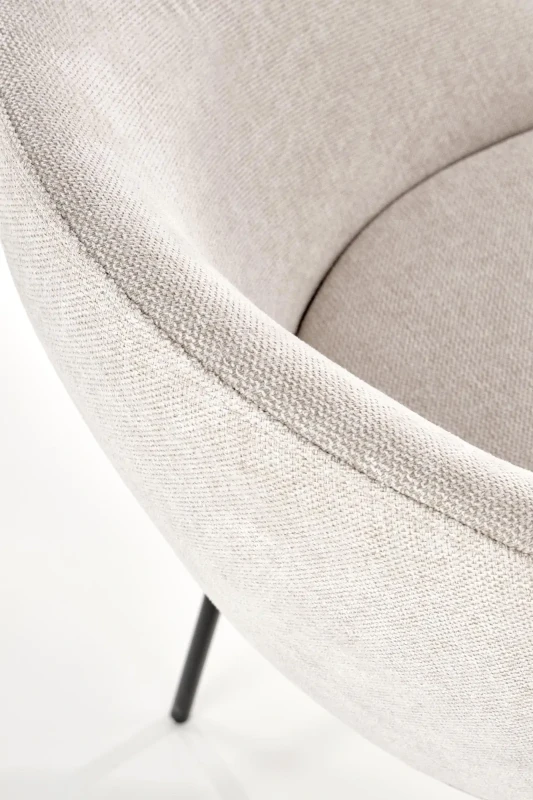 Krzesło tapicerowane K482 z podłokietnikami nowoczesne do salonu beżowy