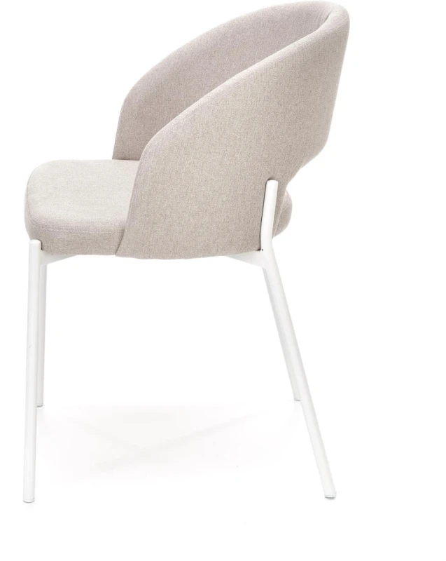 Krzesło tapicerowane K486 nowoczesne z oparciem do jadalni beżowy