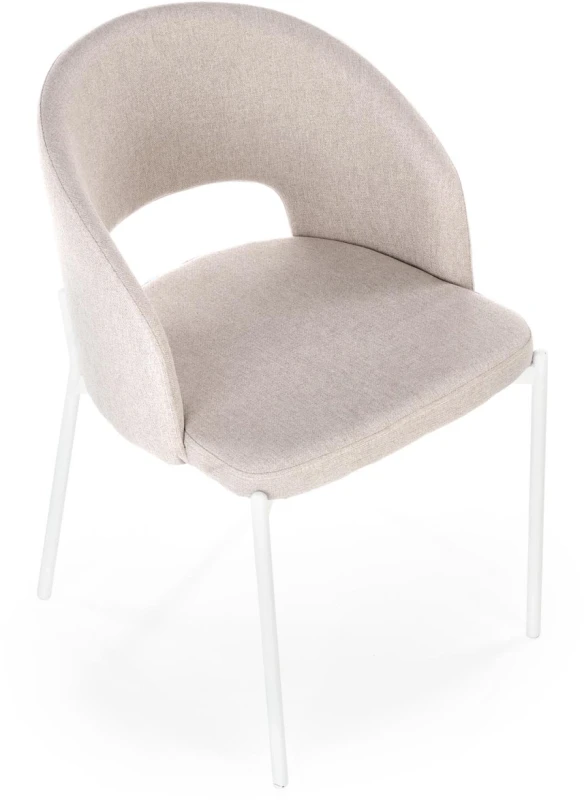 Krzesło tapicerowane K486 nowoczesne z oparciem do jadalni beżowy