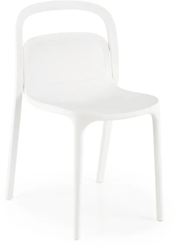 Krzesło ogrodowe K490 z tworzywa nowoczesne na taras biały
