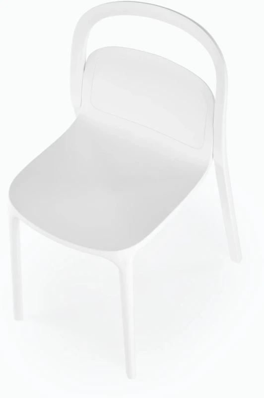 Krzesło ogrodowe K490 z tworzywa nowoczesne na taras biały