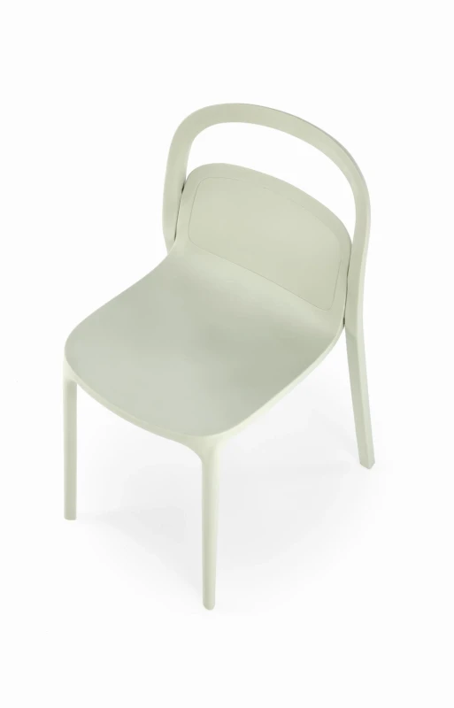 Krzesło ogrodowe K490 z tworzywa nowoczesne na taras miętowy