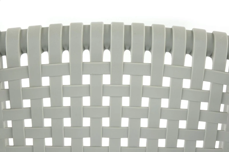 Krzesło ogrodowe K492 z podłokietnikami nowoczesne na taras popielaty