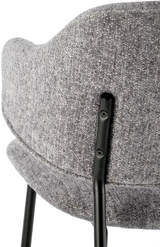 Krzesło tapicerowane K497 nowoczesne loftowe do jadalni jasny popielaty