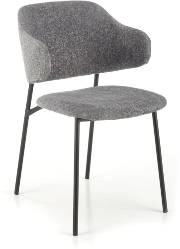 Krzesło tapicerowane K497 nowoczesne loftowe do jadalni jasny popielaty