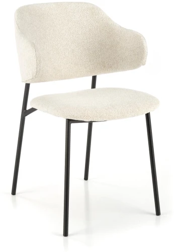 Krzesło tapicerowane K497 nowoczesne loftowe do jadalni kremowy