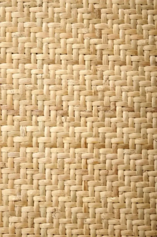 Krzesło rattanowe K502 drewniane boho do jadalni naturalny