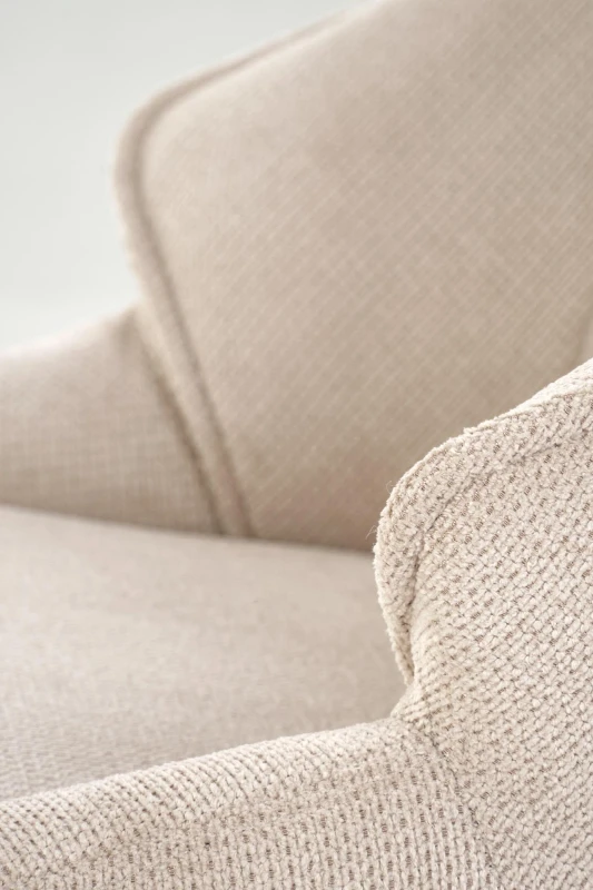 Krzesło tapicerowane K543 kubełkowe nowoczesne z tkaniny VARDO do jadalni beżowy