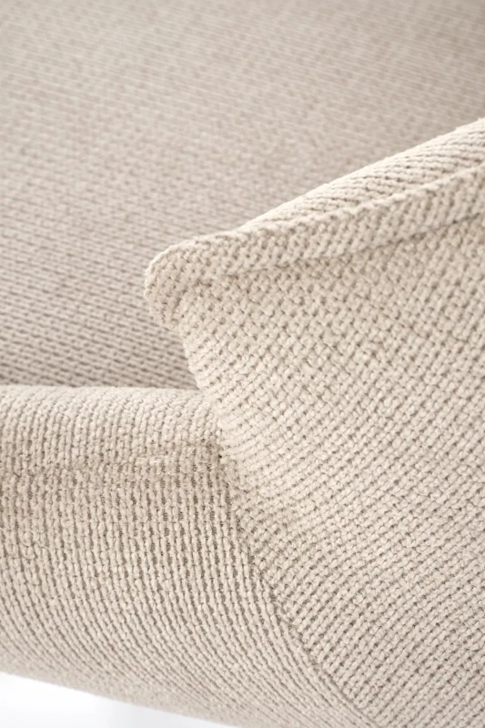 Krzesło tapicerowane K543 kubełkowe nowoczesne z tkaniny VARDO do jadalni beżowy