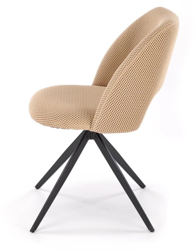 Krzesło obrotowe K546 z tkaniny membranowej siateczkowe do jadalni beżowy