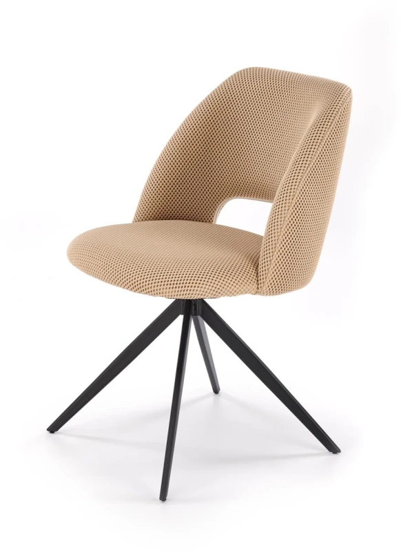 Krzesło obrotowe K546 z tkaniny membranowej siateczkowe do jadalni beżowy