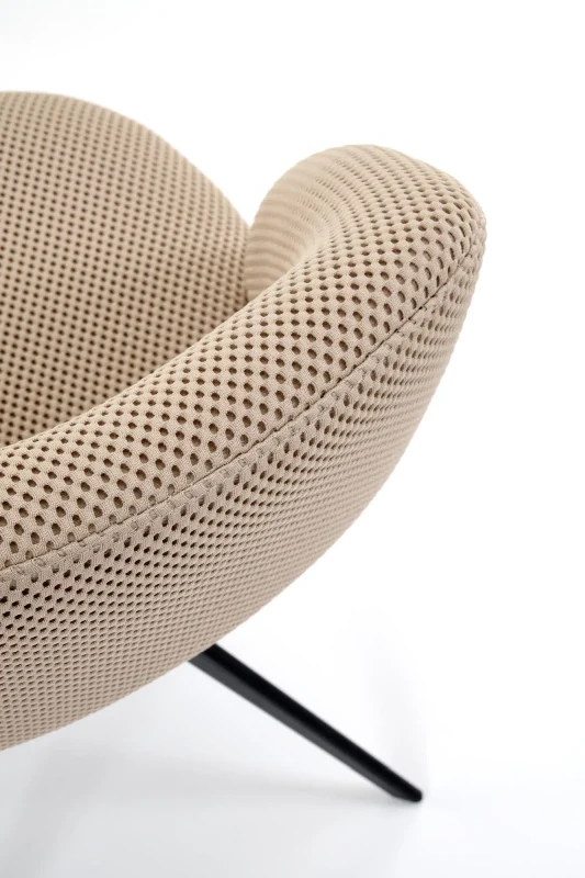 Krzesło obrotowe K546 z tkaniny membranowej siateczkowe do jadalni beżowy