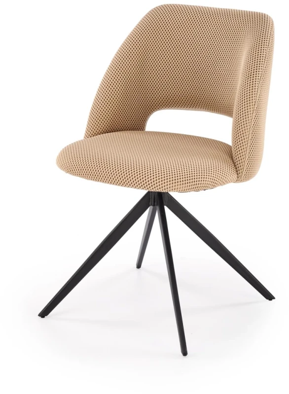 Krzesło obrotowe K546 z tkaniny membranowej siateczkowe do jadalni beżowy