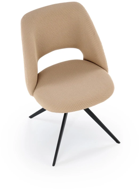 Krzesło obrotowe K546 z tkaniny membranowej siateczkowe do jadalni beżowy