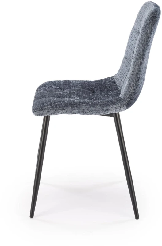 Krzesło tapicerowane K547 pikowane z miękkim siedziskiem do jadalni popielaty