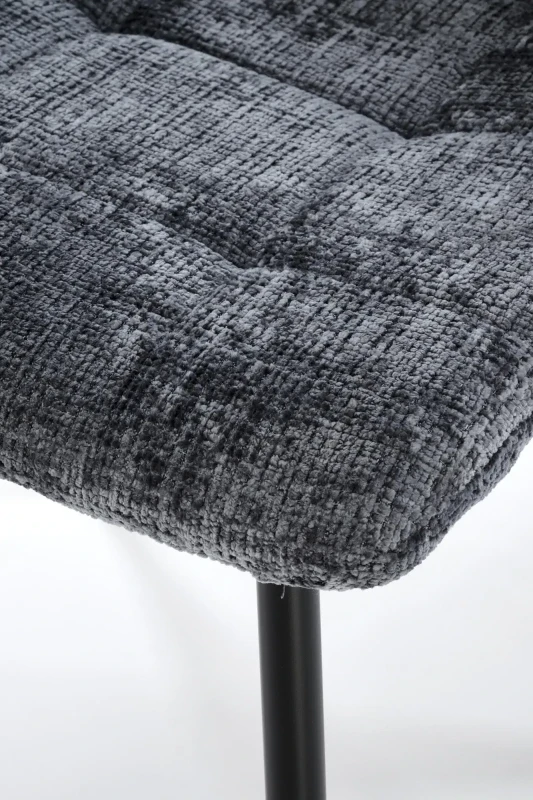 Krzesło tapicerowane K547 pikowane z miękkim siedziskiem do jadalni popielaty