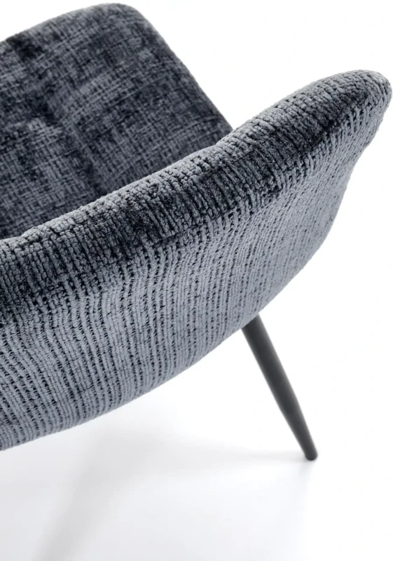 Krzesło tapicerowane K547 pikowane z miękkim siedziskiem do jadalni popielaty