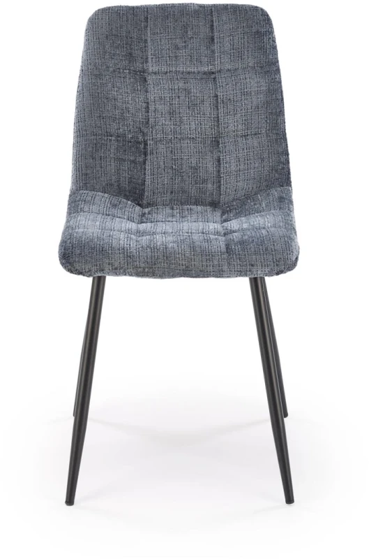 Krzesło tapicerowane K547 pikowane z miękkim siedziskiem do jadalni popielaty