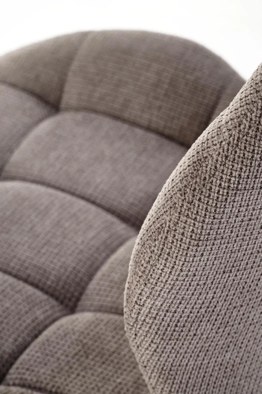 Krzesło tapicerowane K548 pikowane z tkaniny VARDO do jadalni popielaty