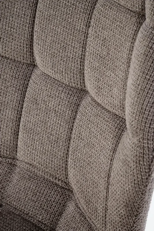 Krzesło tapicerowane K548 pikowane z tkaniny VARDO do jadalni popielaty