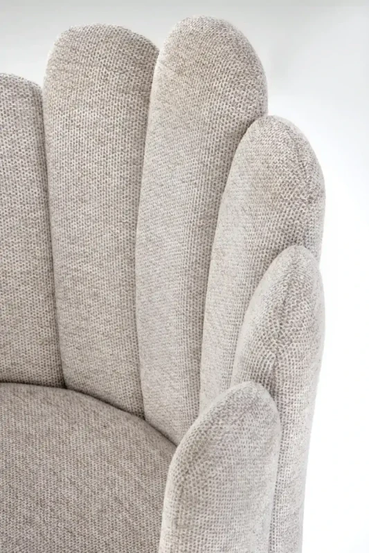 Krzesło tapicerowane K552 muszelkowe dekoracyjne do jadalni beżowy