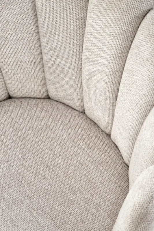 Krzesło tapicerowane K552 muszelkowe dekoracyjne do jadalni beżowy