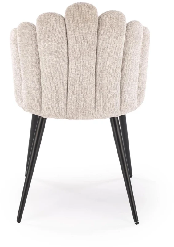 Krzesło tapicerowane K552 muszelkowe dekoracyjne do jadalni beżowy