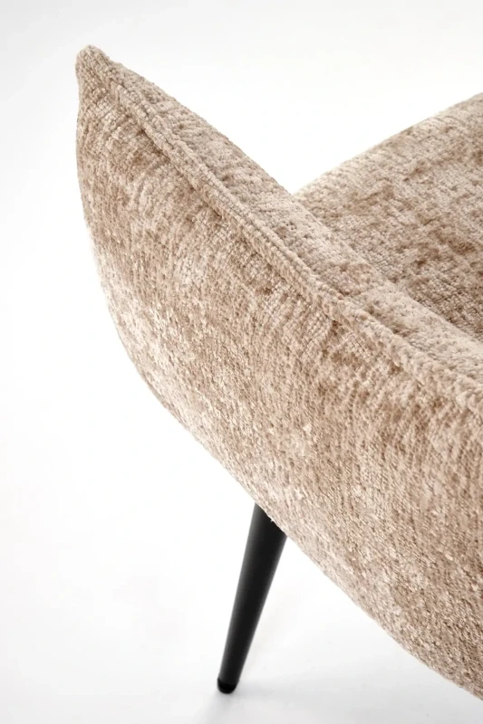 Krzesło tapicerowane K559 kubełkowe z podłokietnikami do jadalni beżowy