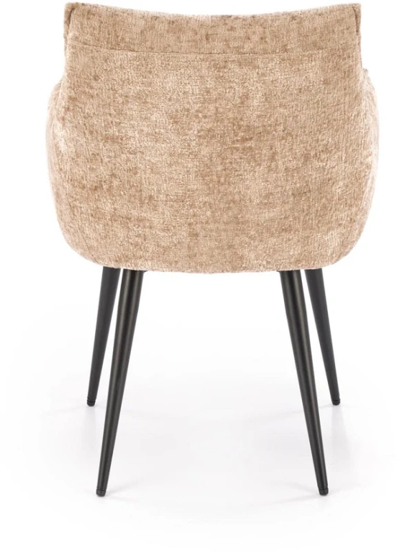 Krzesło tapicerowane K559 kubełkowe z podłokietnikami do jadalni beżowy