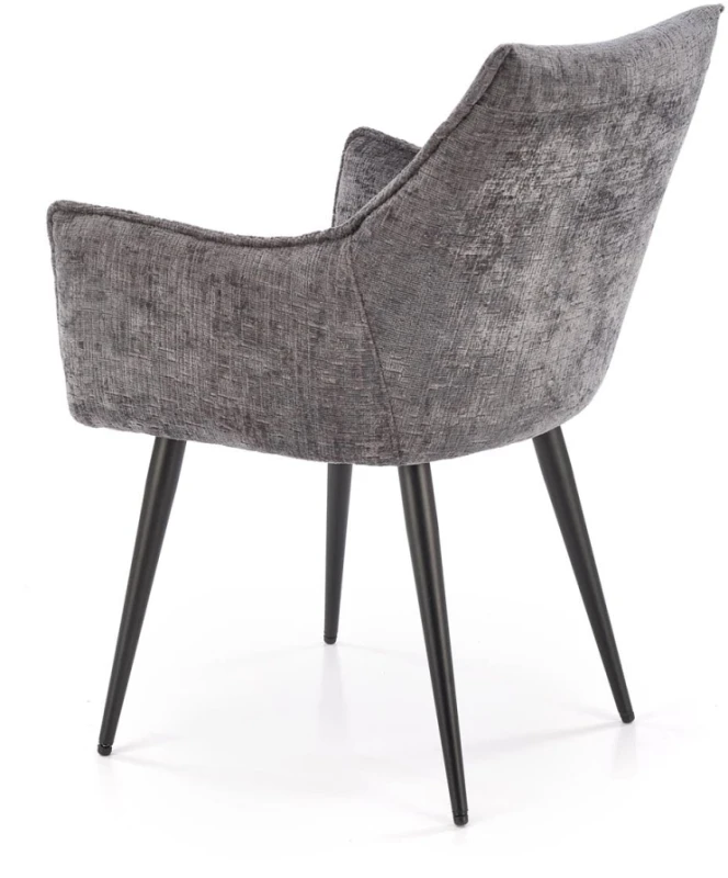 Krzesło tapicerowane K559 kubełkowe z podłokietnikami do jadalni popielaty