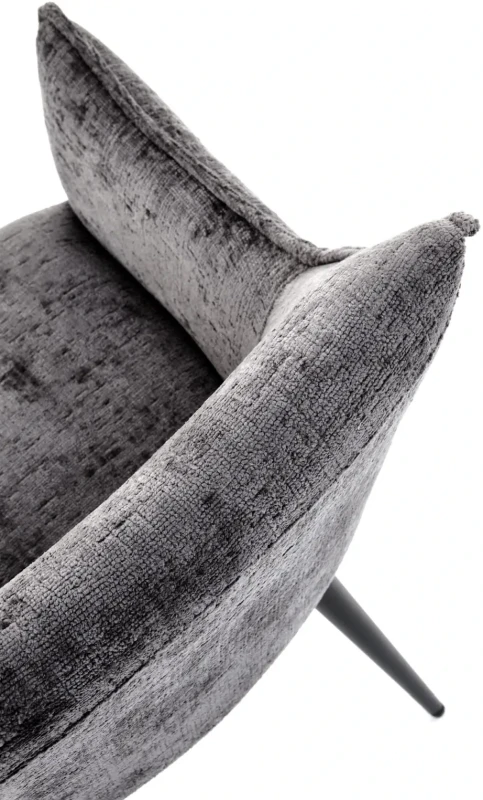 Krzesło tapicerowane K559 kubełkowe z podłokietnikami do jadalni popielaty