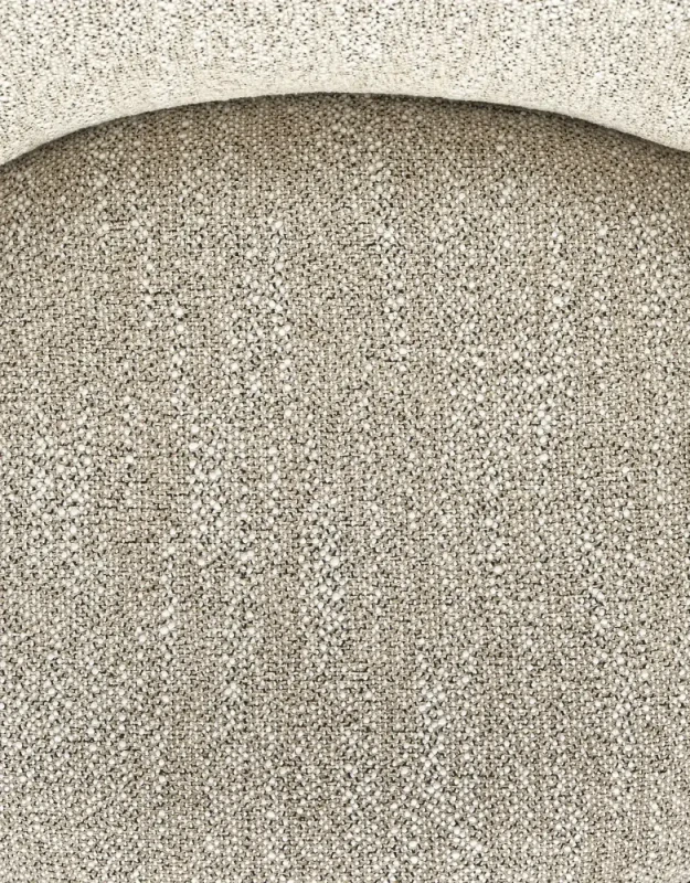 Krzesło obrotowe K585 tapicerowane do jadalni ciemny beżowy/dąb naturalny