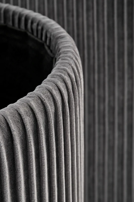 Zestaw 2 puf Monty okrągłe ze schowkiem w stylu glamour do salonu popielaty