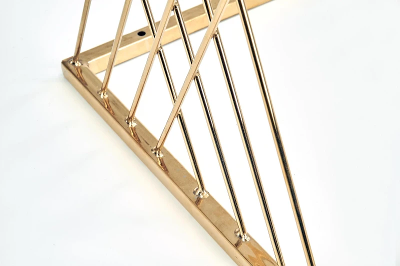 Stolik kawowy Nancy szklany glamour metalowy do salonu 45 cm złoty/transparentny