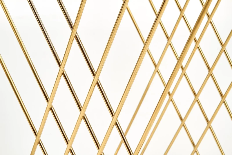 Stolik kawowy Nancy szklany glamour metalowy do salonu 45 cm złoty/transparentny