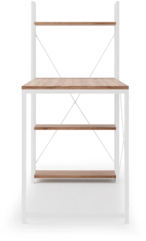 Biurko Narvik B1 z regałem dąb sonoma/biały