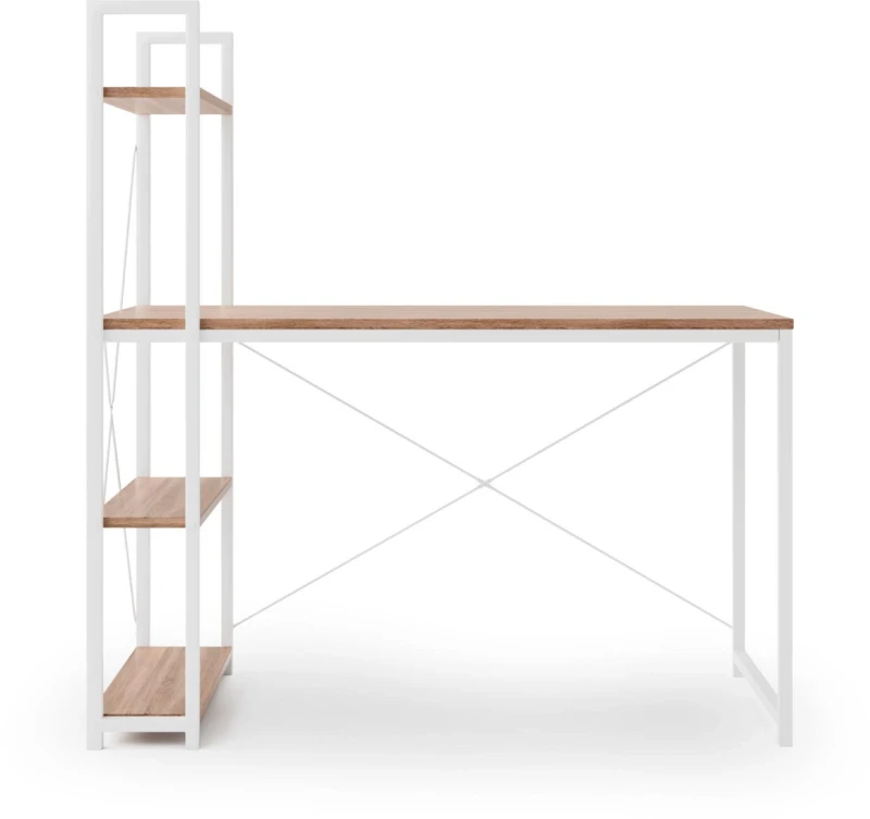 Biurko Narvik B1 z regałem dąb sonoma/biały