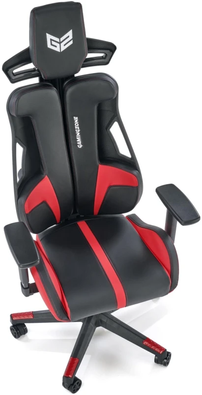 Fotel gamingowy Nitro 2 ergonomiczny do pokoju młodzieżowego czarny/czerwony