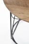 Stolik kawowy Nubira S okrągły loft metalowy do salonu 40 cm czarny/orzechowy
