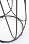 Stolik kawowy Nubira S okrągły loft metalowy do salonu 40 cm czarny/orzechowy