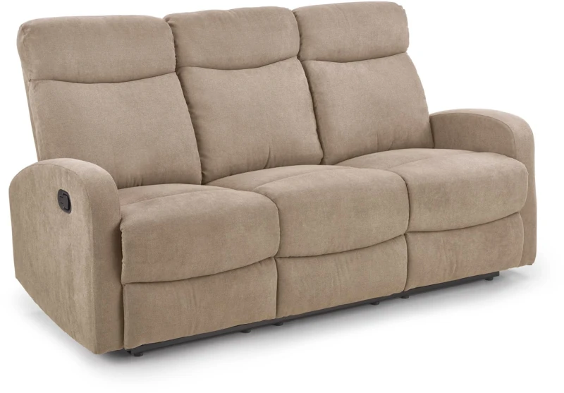 Sofa Oslo 3S z rozkładanym podnóżkiem beżowy