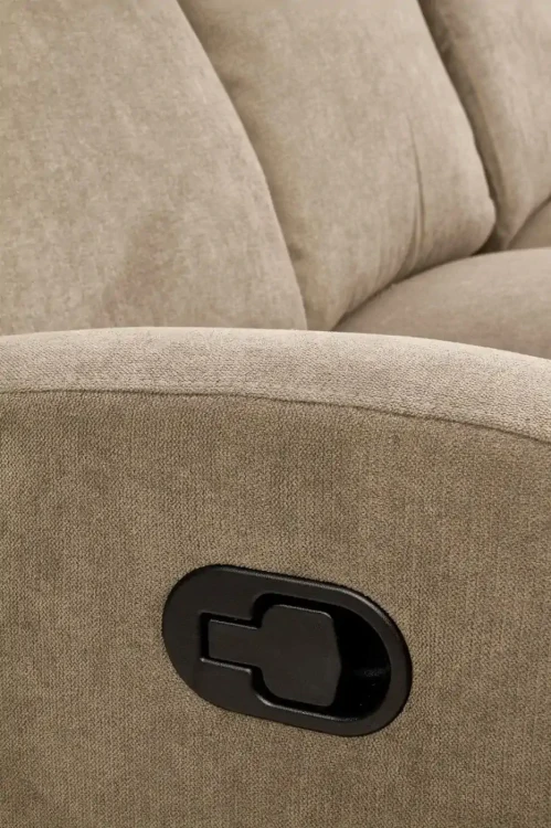Sofa Oslo 3S z rozkładanym podnóżkiem beżowy