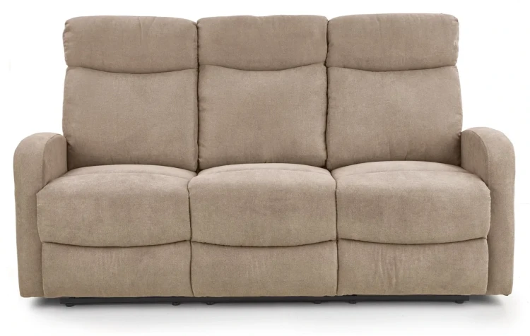 Sofa Oslo 3S z rozkładanym podnóżkiem beżowy