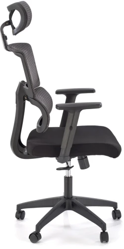 Fotel ergonomiczny Pablo z zagłówkiem obrotowy do biura popielaty/czarny