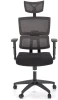 Fotel ergonomiczny Pablo z zagłówkiem obrotowy do biura popielaty/czarny
