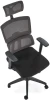 Fotel ergonomiczny Pablo z zagłówkiem obrotowy do biura popielaty/czarny