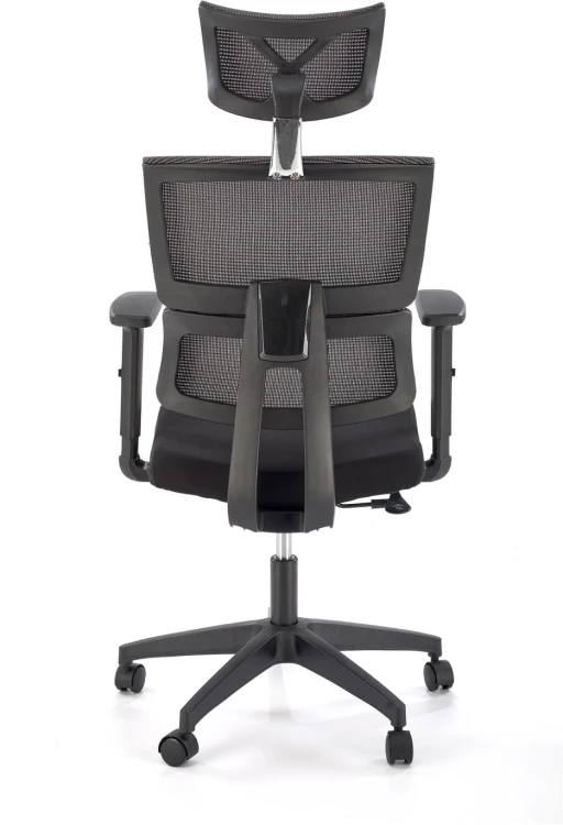 Fotel ergonomiczny Pablo z zagłówkiem obrotowy do biura popielaty/czarny